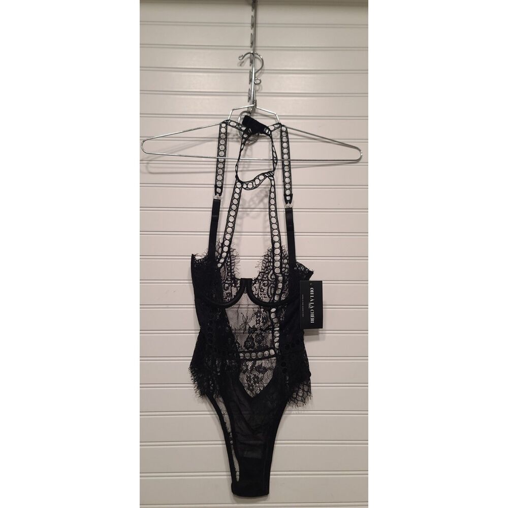 Oh La La Cheri Black Teddy Size S NWT